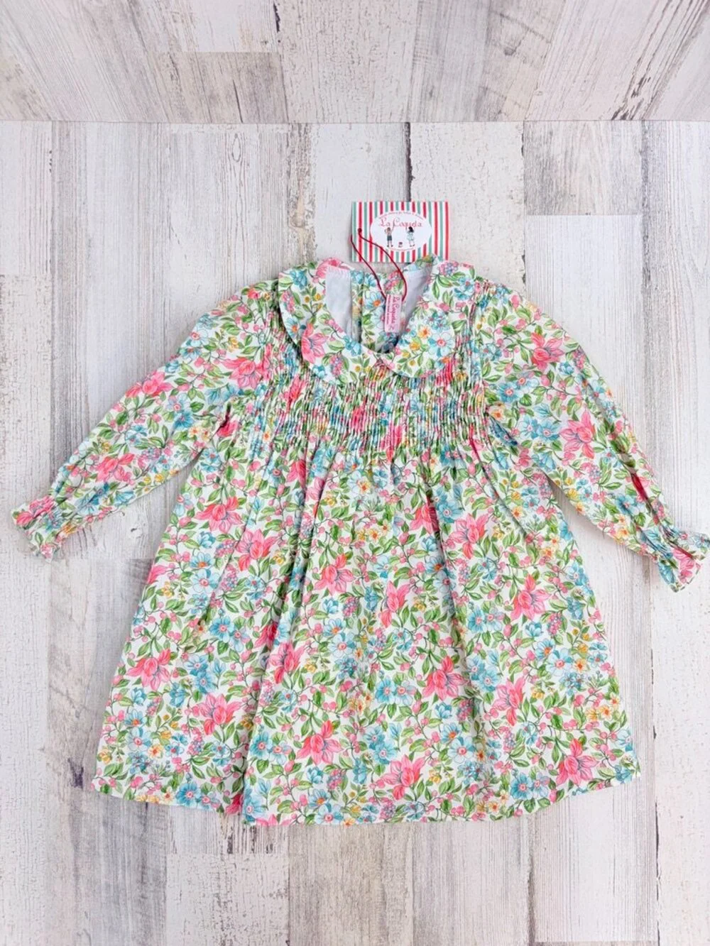 La Coqueta Girls Sz 2T Cora Dress Smocked Floral NWT
